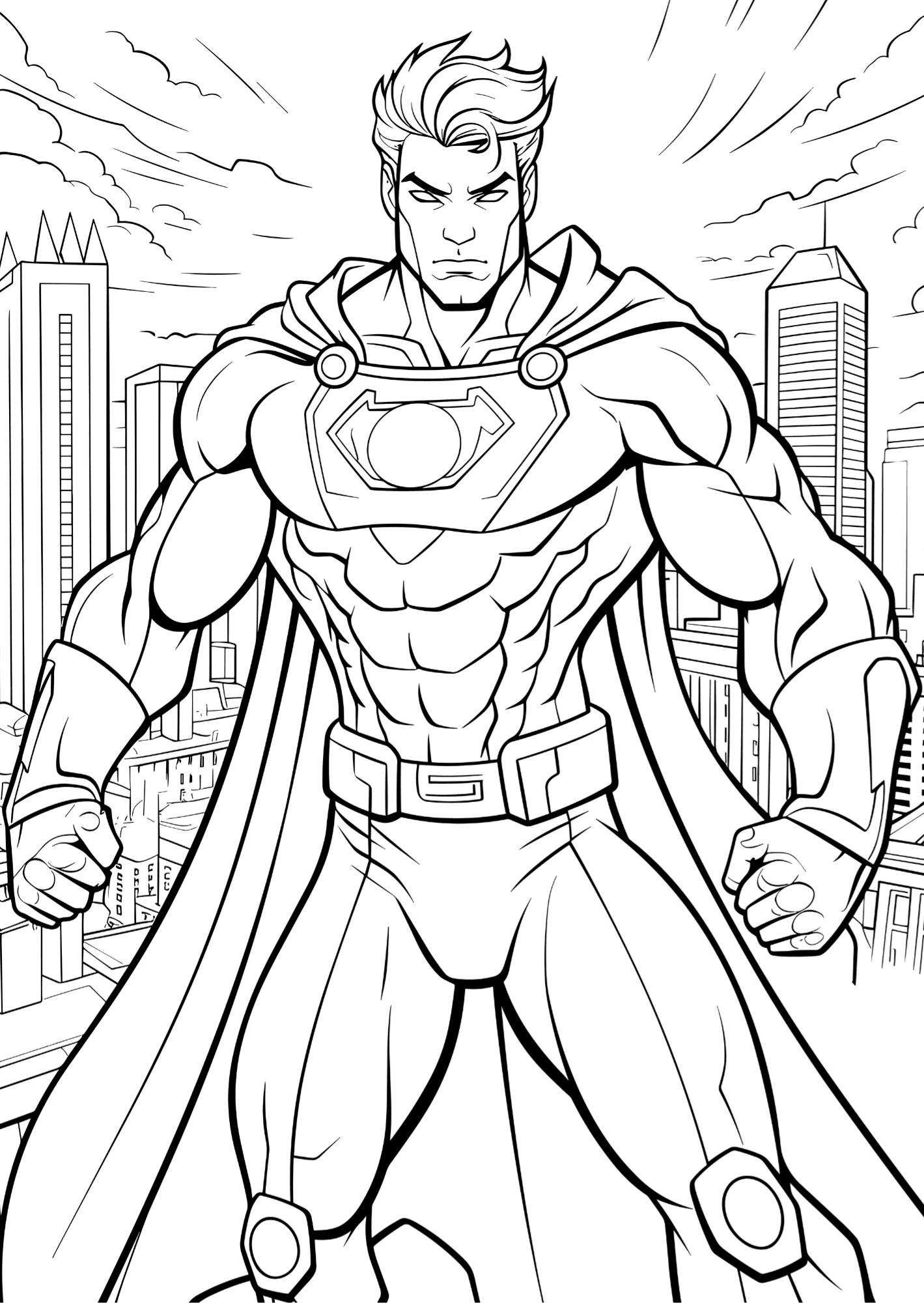 Superhero - Dynamic Coloring Page