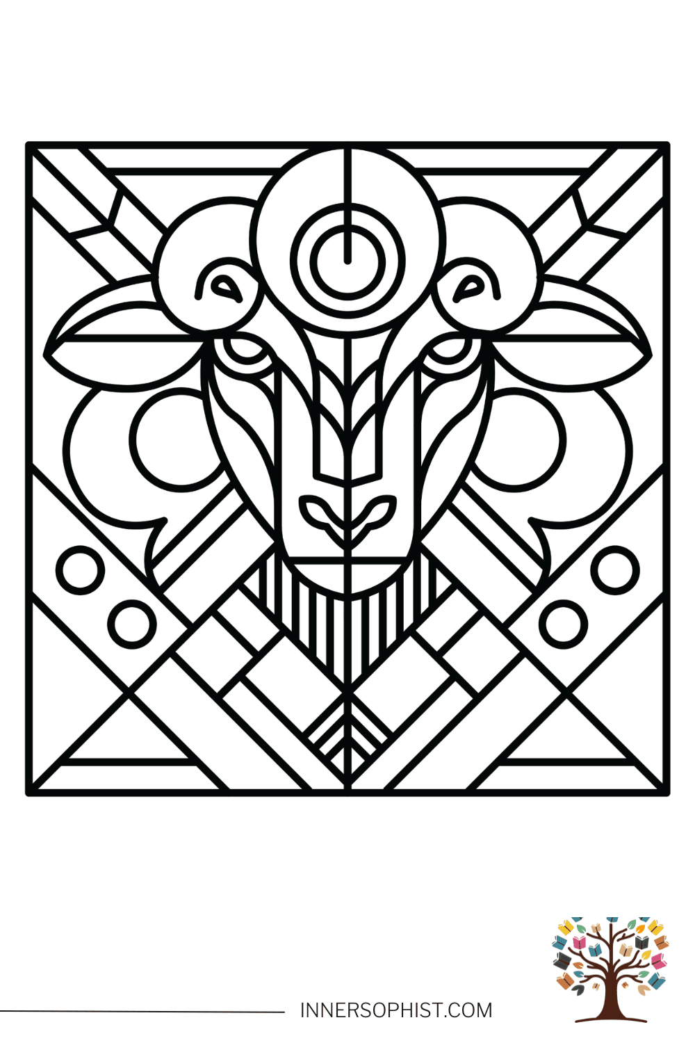 Abstract Sheep Coloring Page — free printable coloring page