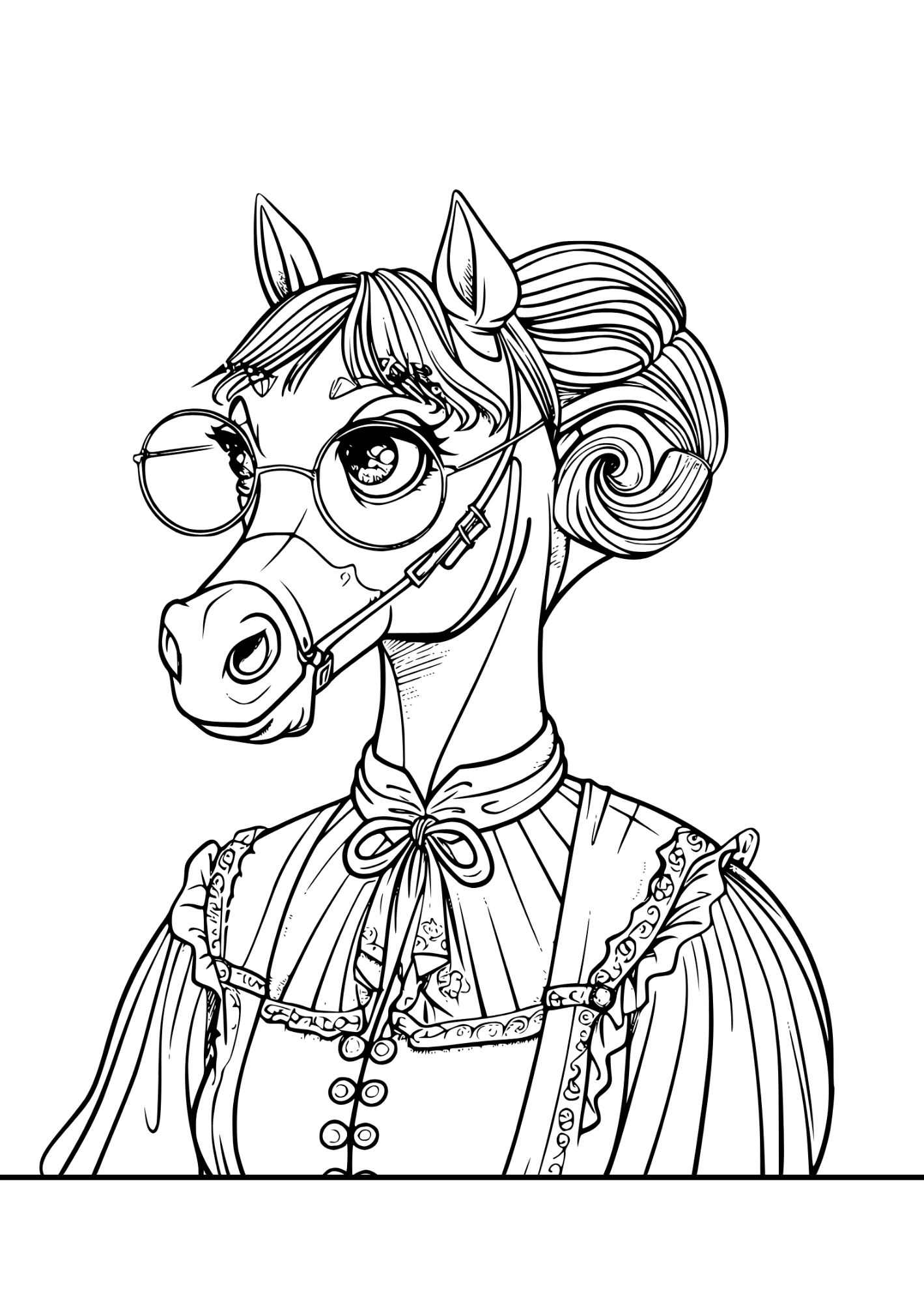 Indie Horse - Coloring Page — free printable coloring page