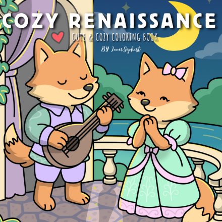 Cozy Renaissance Coloring Book Cover