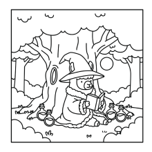 Cute Llama Adventures Preview Page 4 - Adorable llama coloring scene