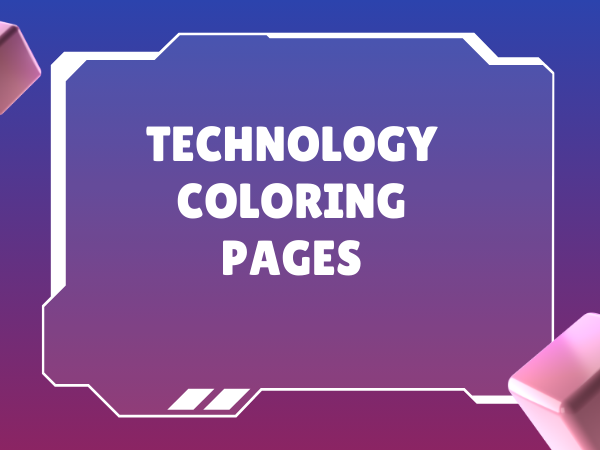 technology coloring collection