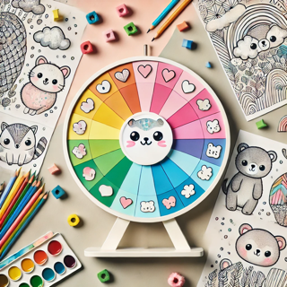 Coloring challenge with a selection of colorful drawings